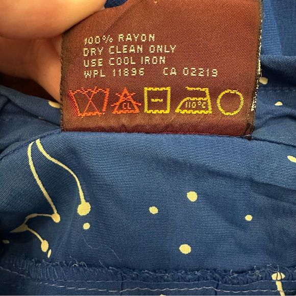 Vintage Raoul Constellation Blouson Dress Size 8 Small Pinup Rockabilly Blue - Picture 11 of 12